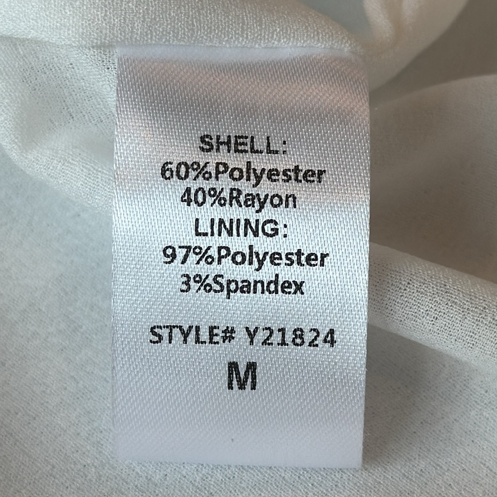 Do+Be Be White Button Front Tie Mini Dress Sleeveless Sz M Collared Flat Pleats - Picture 16 of 16